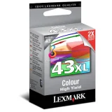 Original OEM Ink Cartridge Lexmark 43XL (18YX143E) (Color) for Lexmark X4875