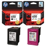 Original OEM Ink Cartridges HP 650 (CZ101AE, CZ102AE) (multi pack)