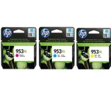 Original OEM Ink Cartridges HP 953 XL CMY (1CC21AE) (3-pack) for HP OfficeJet Pro 8715