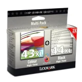 Original OEM Ink Cartridges Lexmark 43XL + 44XL (80D2966) (multi pack) for Lexmark X4875