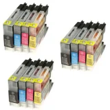 3x Compatible Ink Cartridges LC-1220 CMYK for Brother (LC1220VALBP) (multi pack)