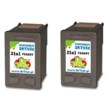 Compatible Ink Cartridges 21 for HP (CC627A) (Black) (2-pack)